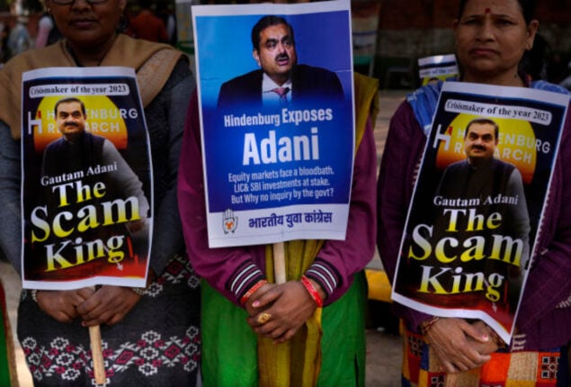 Adani shares fall once more as the Indian opposition organizes protests