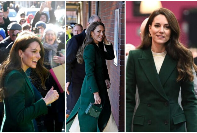 Kate Middleton ignores wolf whistle as she tours Market in Leeds