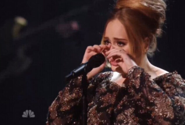 Adele burst into tears after seeing man with a picture of his late wife