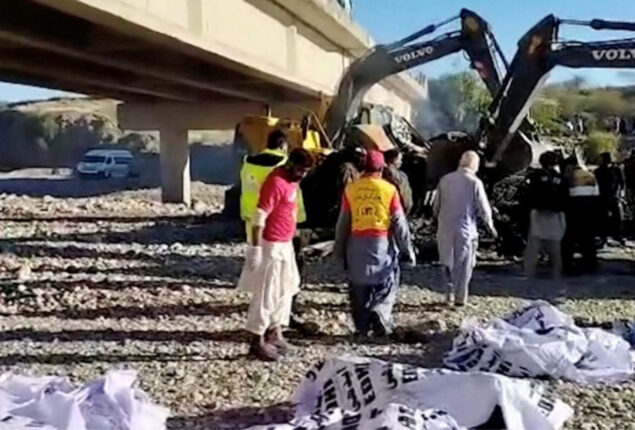 SFDL recognizes bodies of Lasbela bus incident