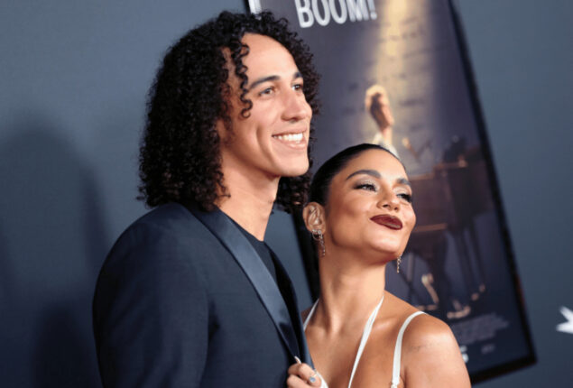 Vanessa Hudgens and Cole Tucker were spotted at a pre-Super Bowl