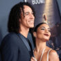 Vanessa Hudgens and Cole Tucker were spotted at a pre-Super Bowl