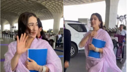 Sara Ali Khan was seen at the Mumbai airport
