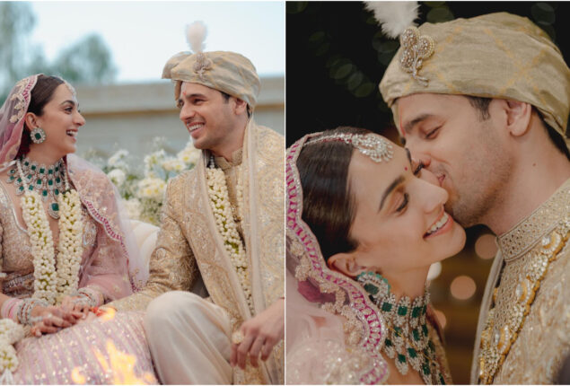 Sidharth Malhotra and Kiara Advani shares wedding photos