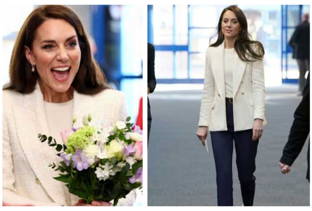 Kate Middleton shows her grace during a surprise visit to Landau Forte in Derby