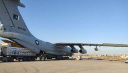 PAF’s IL-78 aircraft carrying relief goods arrives in Turkiye