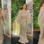 Hiba Qadir looks lavishing in a bright fetching silver Saree