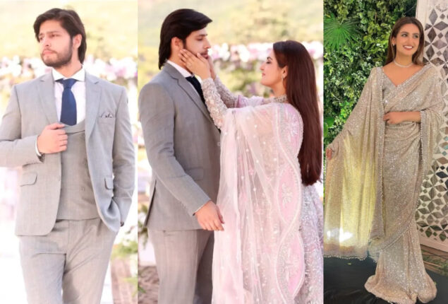 Hiba Bukhari and Arez Ahmed together exude beauty at a wedding
