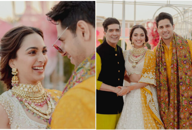 Sidharth-Kiara look happy in an unseen photo with Manish Malhotra