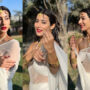 Eman Suleman elevates temperature in bold white saree 