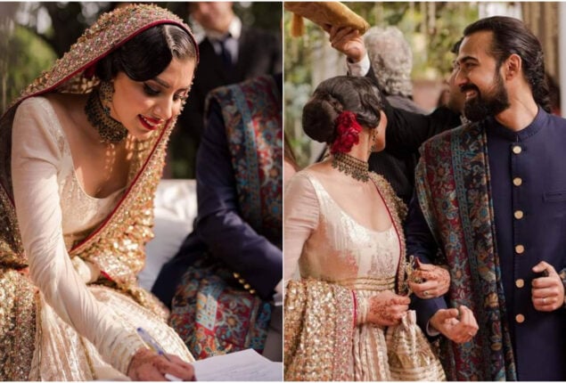Zara Peerzada & Sarwan Saleh’s wedding pictures goes viral on the internet