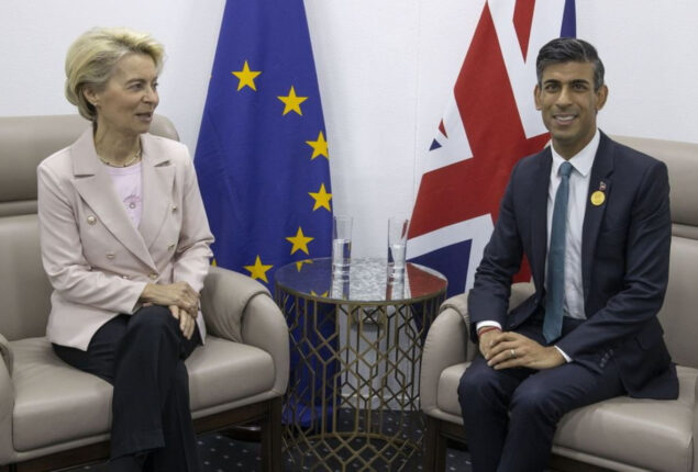 Sunak meets EU chief to discuss Northern Ireland Protocol