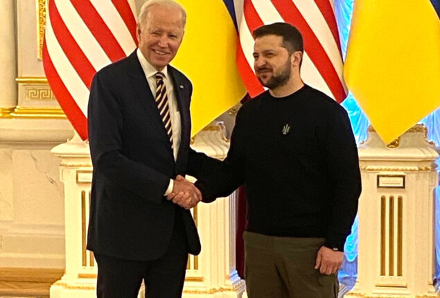 US President Joe Biden makes surprise first visit to Ukraine
