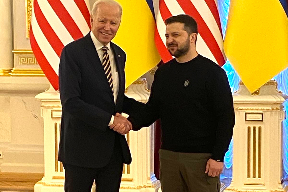 Joe Biden makes surprise first visit to Ukraine