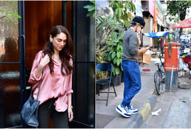 Siddharth and Aditi Rao Hydari were photographed in Mumbai