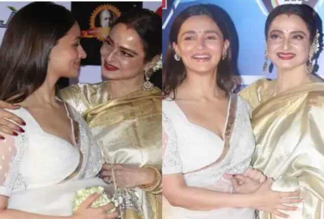 International Film Festival, Alia Bhatt and Rekha take the stage in elegant sarees to win the night