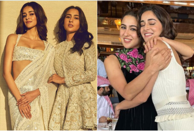 Ananya Panday shares picture with Sara Ali Khan