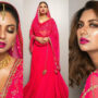 Sunita Marshall in rosy pink bridal dress is a sight to behold