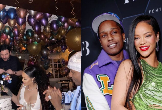 Rihanna and A$AP Rocky they make an adorable pair at her 35th birthday party