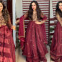 Inaya Khan dazzles mesmerizingly in vibrant maroon dress