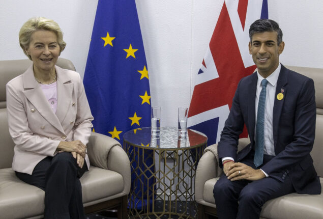 Rishi Sunak ‘looking forward’ to von der Leyen meeting