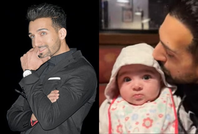 Sham Idrees unveils his youngest baby girls’ face for the first time