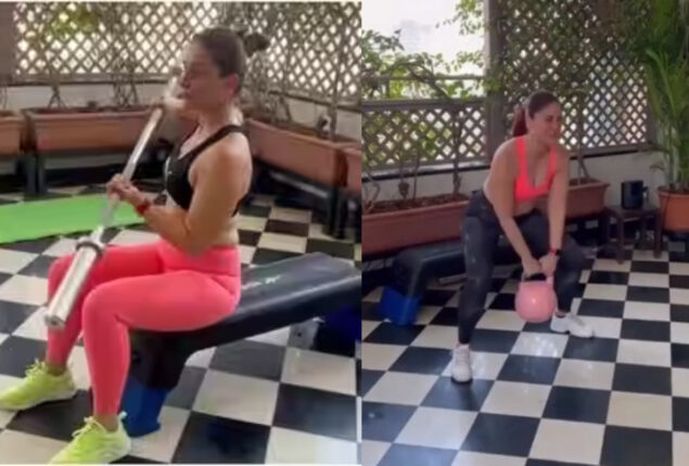 Kareena Kapoor “burning with dedication” while doing workout at gym