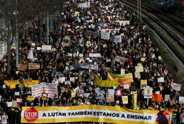 Thousands of people protest in Portugal over the country’s rising living costs