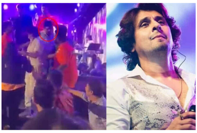 Sonu Nigam arrives at a police station after being attacked