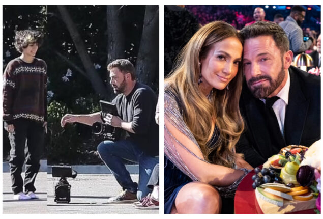Ben Affleck takes cameras to film children skating
