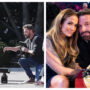 Ben Affleck takes cameras to film children skating