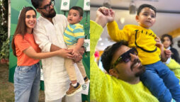 Iqra Aziz posts unseen photos with Yasir Hussain and son