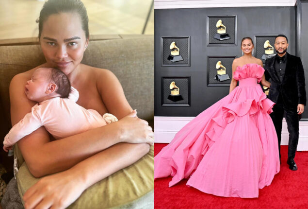 Chrissy Teigen skips Grammys 2023 after dress fitting with her kid