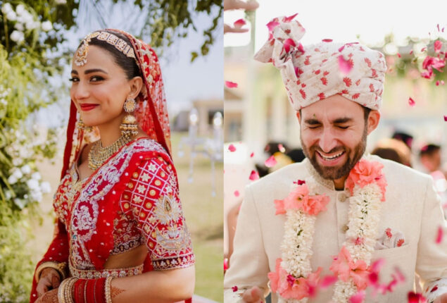 Ushna Shah & Hamza Amin shares adorable photos of their Wedding