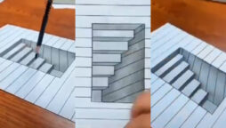 Watch this viral video to learn how to draw 3D images