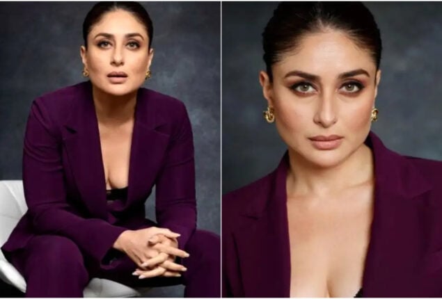 Kareena Kapoor looks stunning in a monotone pantsuit