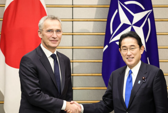 Japan and NATO vow a strong response to China, Russia’s threats