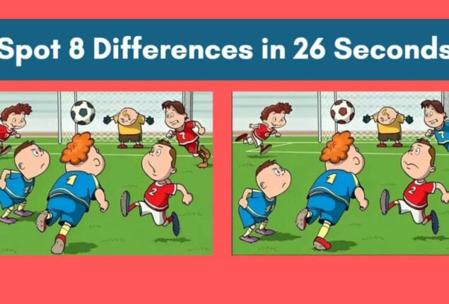 Spot The Difference: Find 8 differences between the two images in 26 seconds