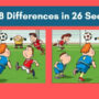 Spot The Difference: Find 8 differences between the two images in 26 seconds