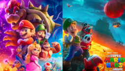 “Super Mario Bros” movie poster shows Luigi in grave danger