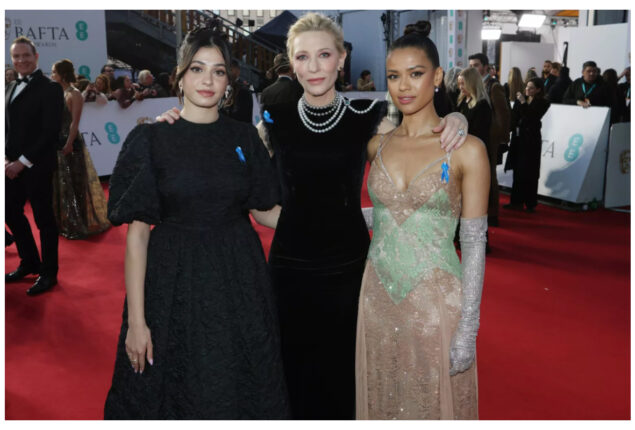 Cate Blanchett, Gugu Mbatha-Raw, more wear blue ribbons at 2023 BAFTAs