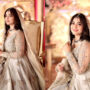 Yumna Zaidi looks dapper in her moon-white wedding outfit