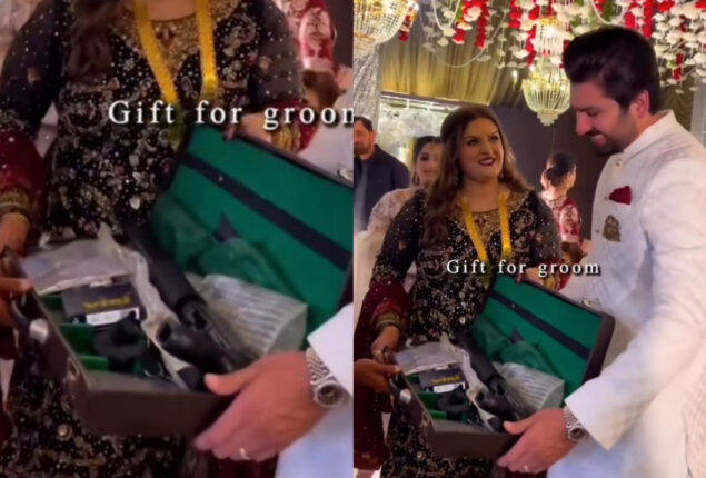 Public outrage over groom for receiving guns as wedding gift