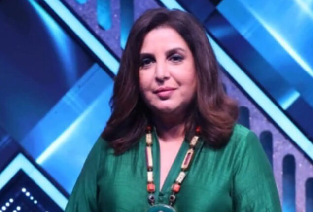 Farah Khan poses for a photo after meeting her “partner,” Sima Taparia