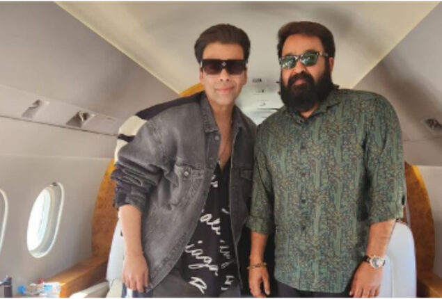 Karan Johar and Mohanlal recently took the same private flight