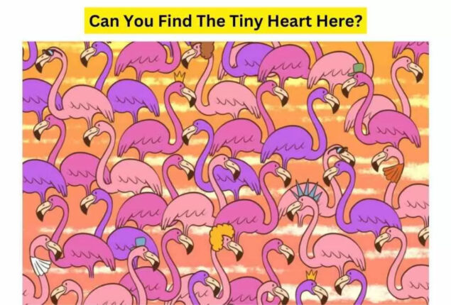 Brain Teaser: Find the tiny heart hidden among Flamingoes in this Valentine’s Week Puzzle