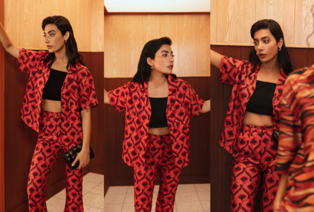 Eman Suleman shines wearing vibrant retro outfit