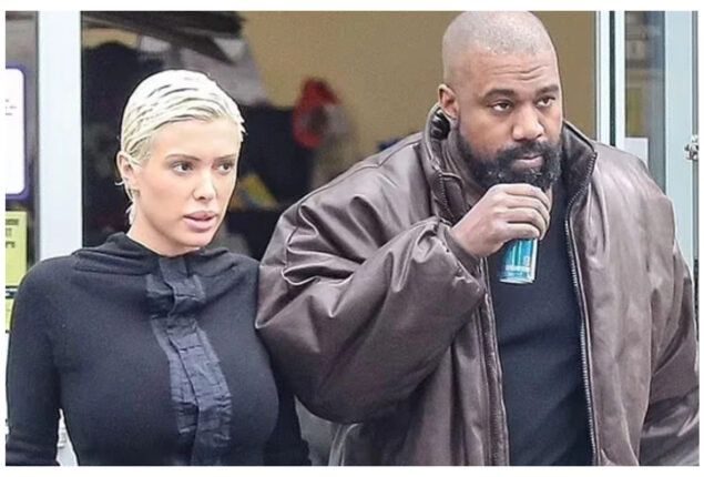 Kanye West and Bianca Censori taken during a rare outing