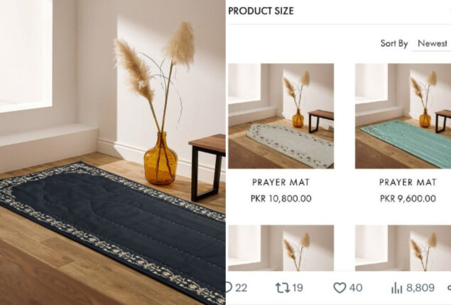 Pakistani brand gets criticized for selling expensive prayer mats