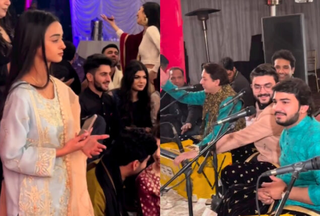 Musicians perform a Qawali version of Mera Dil Ye Pukare